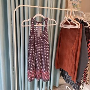 Max Studio Purple and White Circle Print Dress